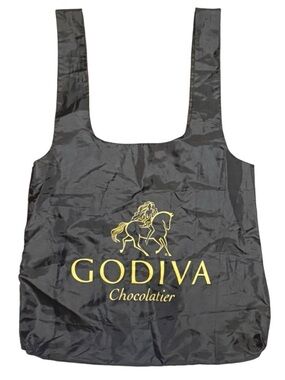 Godiva Tote Bag Foldable into Keychain Pouch Lightweight Reusable Bag Carabiner